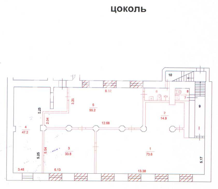 Планировка офиса 1331.1 м², 1 этаж, Особняк «Электрозаводская ул., 20, стр. 11»